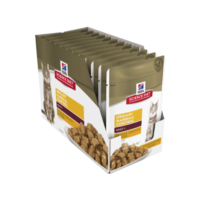 Hill's Science Diet Adult Urinary Hairball Control Chicken Chunks in Gravy Wet Cat Food